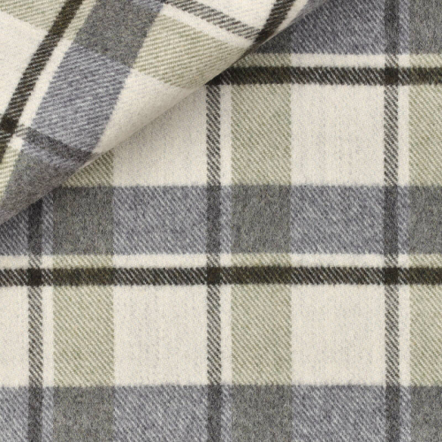 Flannel Check Pattern Green Beige