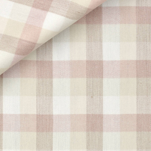 Flannel Check Pattern Pink Beige