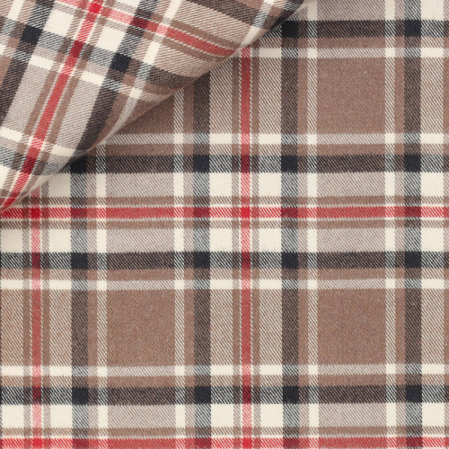 Flannel Check Pattern Brown Red
