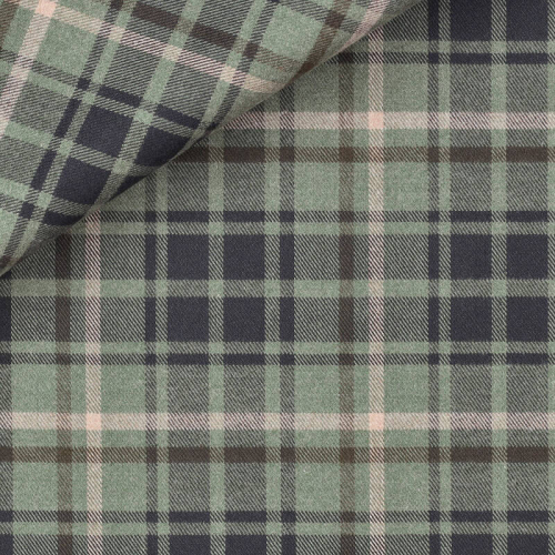 Twill Check Pattern Green Beige