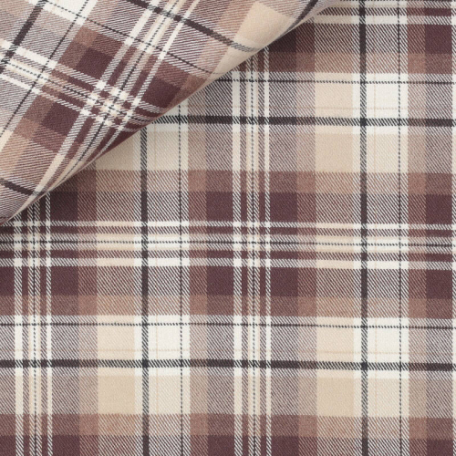 Twill Check Pattern Beige Brown