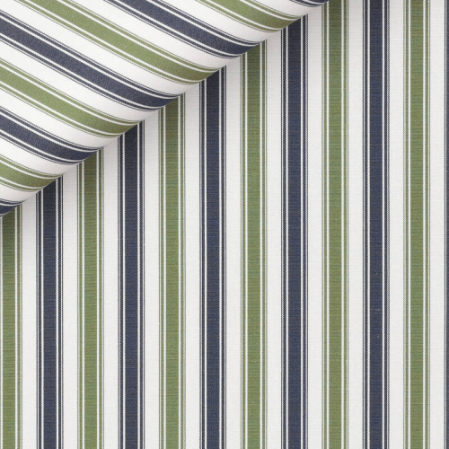 Poplin Stripes Green Blue