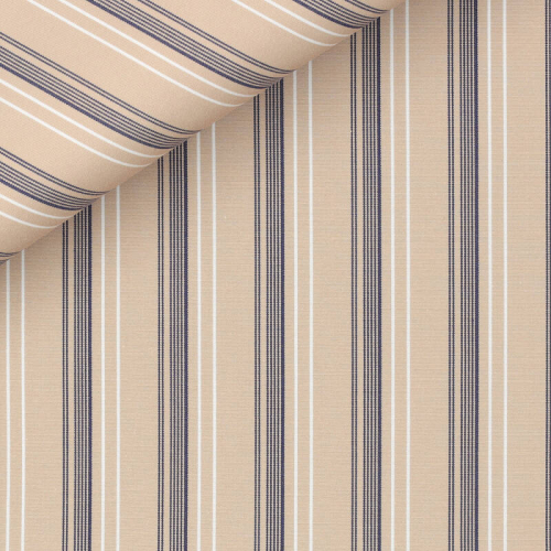 Poplin Stripes Blue Brown
