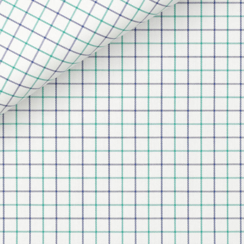 Twill Check Pattern Blue Green
