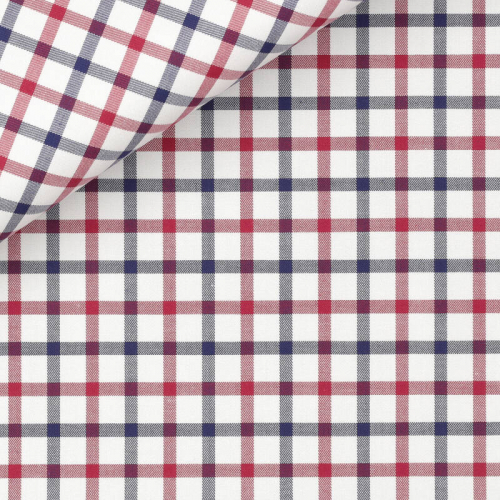 Twill Check Pattern Blue Bordeaux