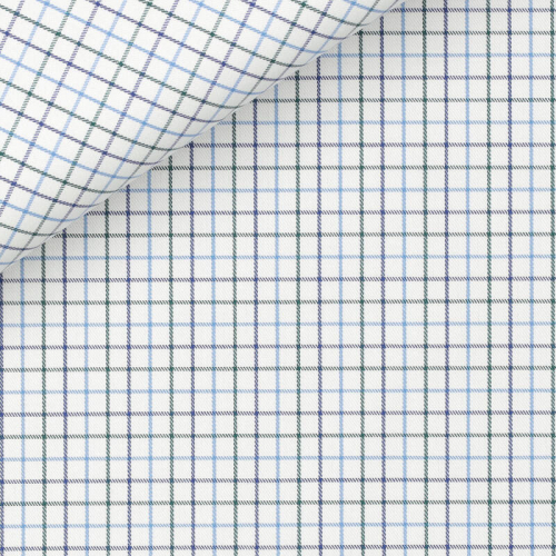 Twill Check Pattern Blue Green