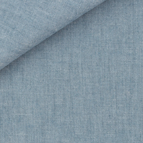 Chambray Linen Plain Bleu