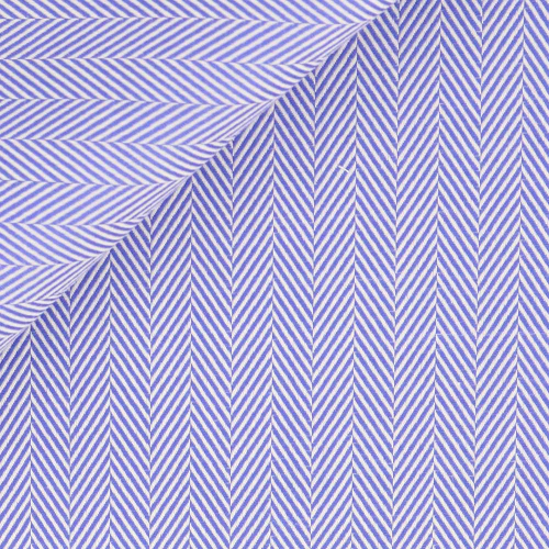 Herringbone Plain Blue
