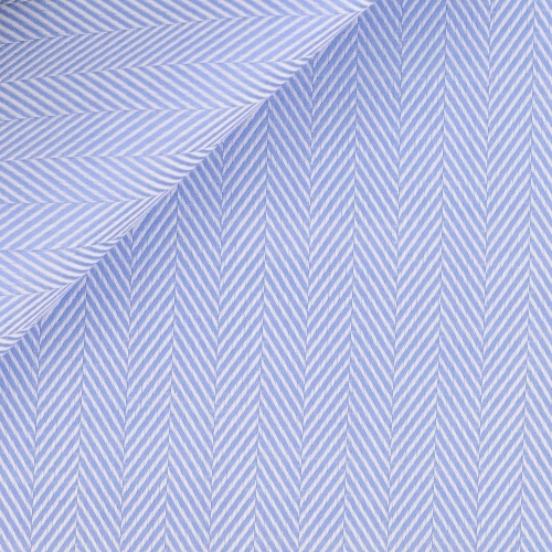Herringbone Plain Blue