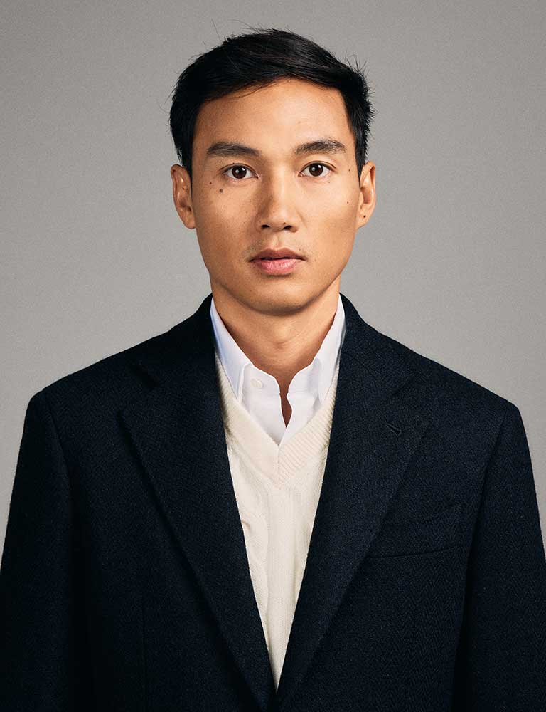 The Navy Tweed Blazer