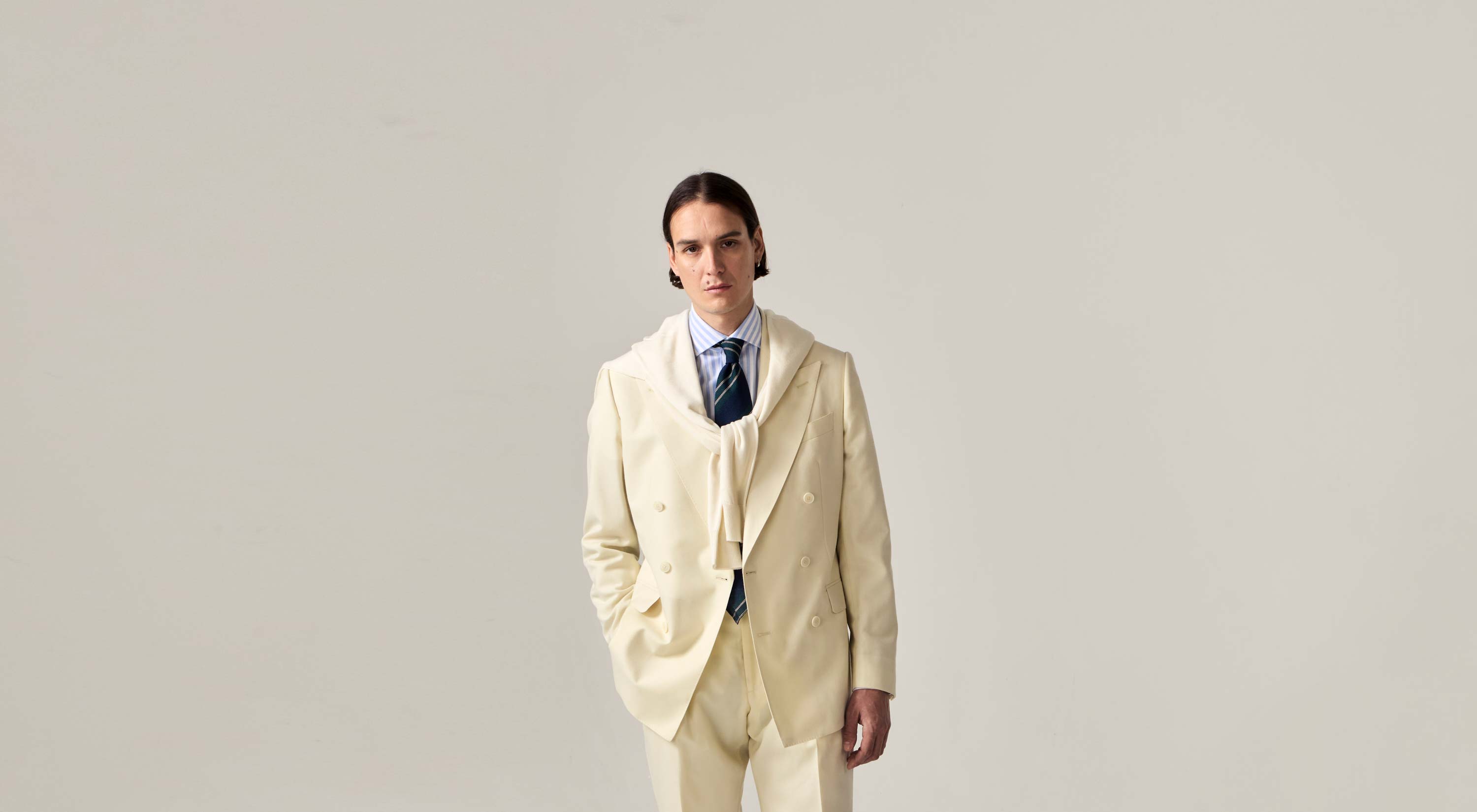 The Cream Double-Breasted Suit