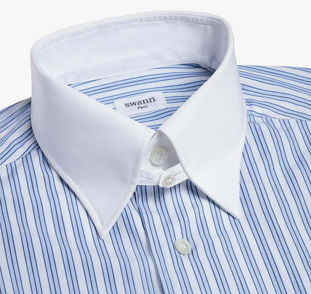 Tab collar bespoke cut Swann Paris