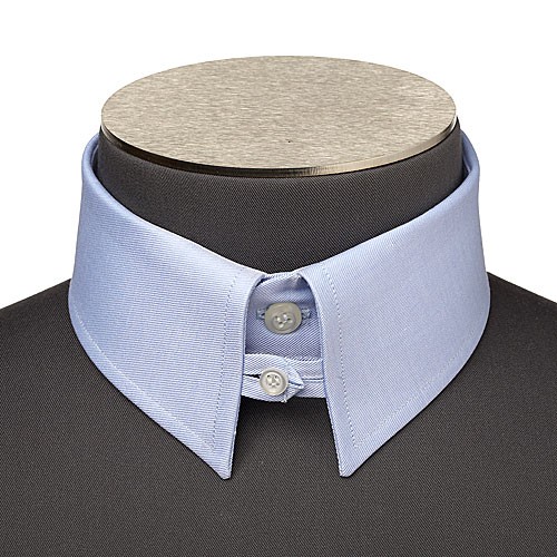 Tab collar detail bespoke shirt Swann Paris