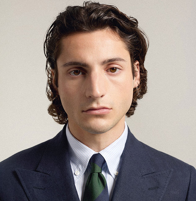 Oxford cotton fabric bespoke shirt Swann Paris