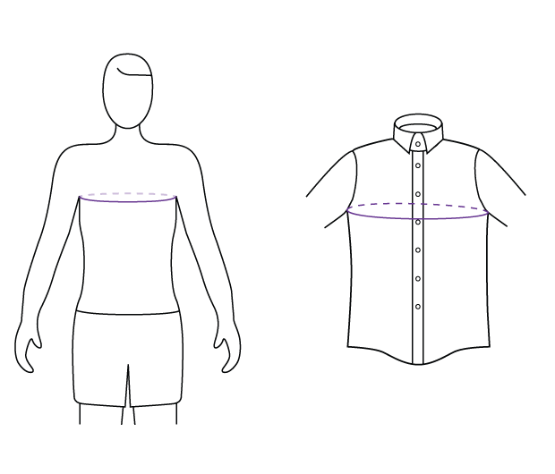 Body measurements vs. shirt measurements