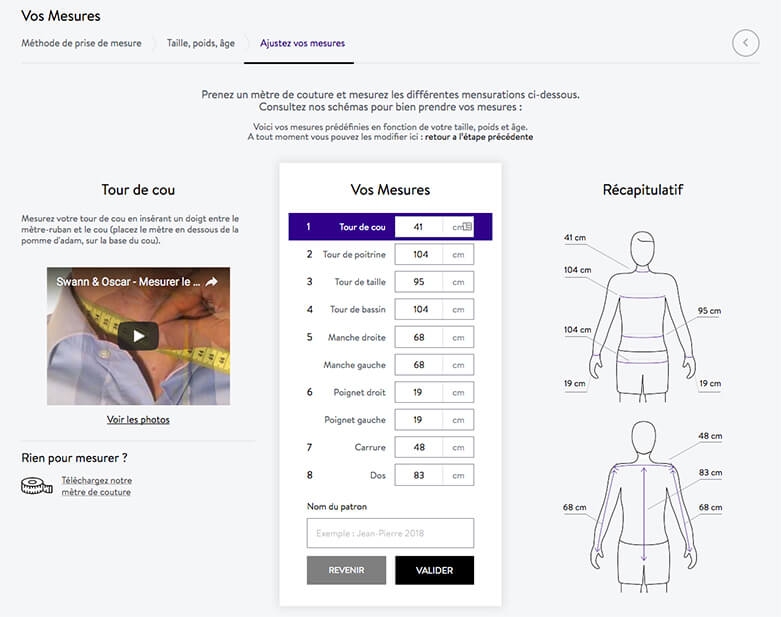 Online measurement page