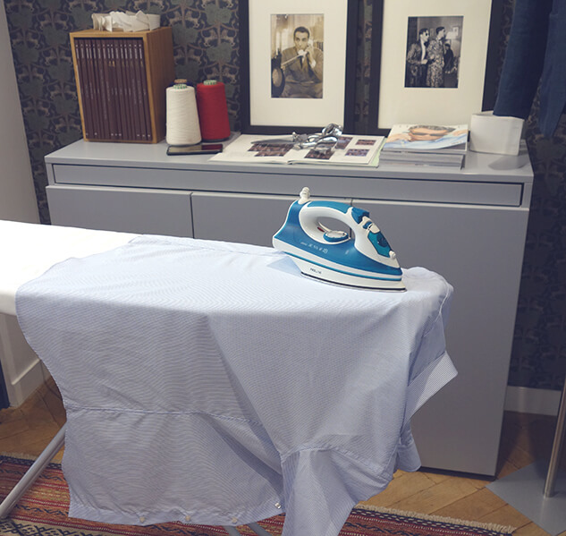 Ironing the back of a shirt