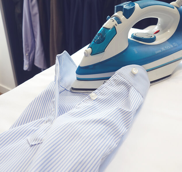 Ironing a shirt cuff