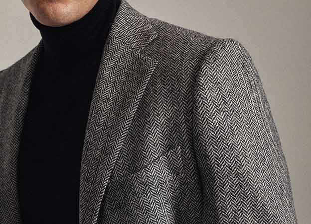 Grey Herringbone Jacket
